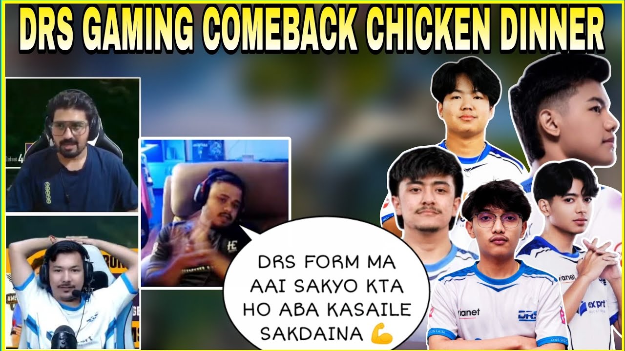 DRS GAMING COMEBACK CHICKEN DINNER 💪 | Streamers Reaction 🔥 | Clash with kvn