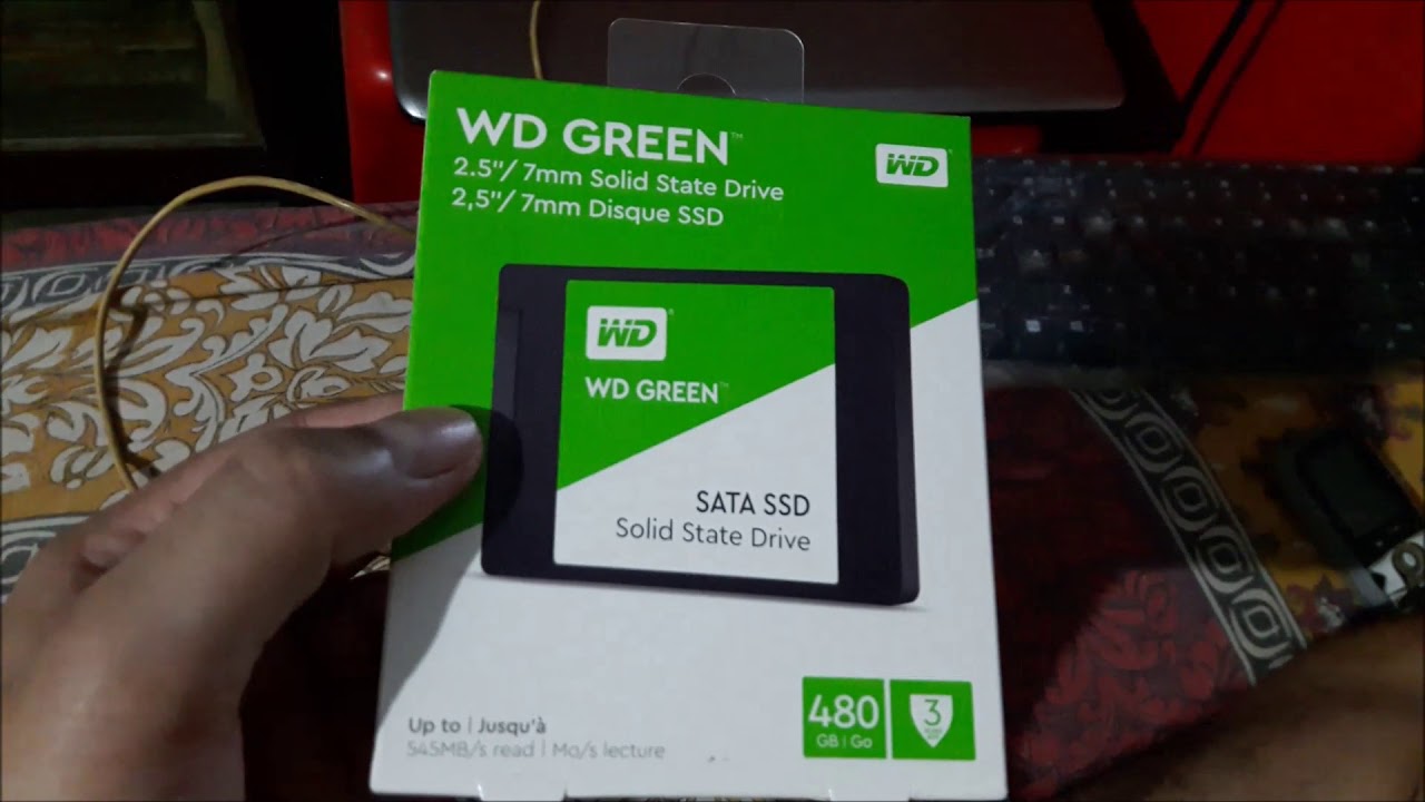 Unboxing Western Digital WD Green 480 GB 2.5 inch SATA III