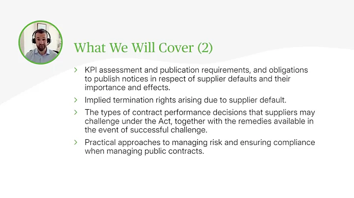 The Procurement Act 2023 - Practical Implications for Managing Public Contracts