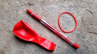 how to make balloon shoot gun toys pen rubber band