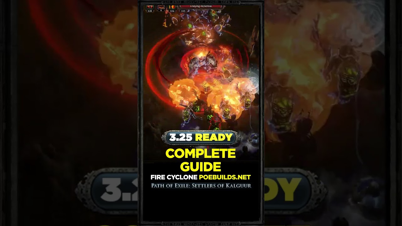 [POE 3.25] FIRE CYCLONE - COMPLETE GUIDE - POE BUILDS #shorts #pathofexile #poebuilds #poe