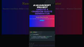 Build A Random Quote Generator In Javascript #trending #trendingshorts #shortsvideo #youtubeshorts