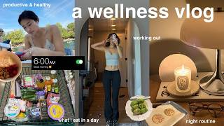 a wellness vlog 🧘🏻‍♀️ what i eat in a day, morning/night routine, working out, & filling my cup!