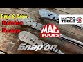 Ratchet Comparison: Snap On, Matco and Mac Pros and Cons To Each One. Who Did It Best?