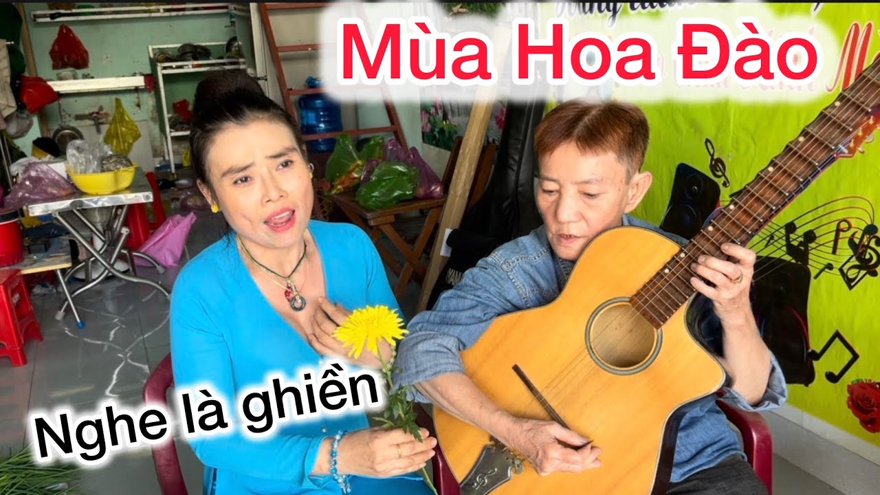 Bất Ngờ 2 chị gái vừa đàn vừa hát Mùa Hoa Đào hay như nghệ sĩ chuyên nghiệp 