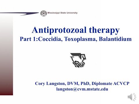 Antiprotozoals, Part 1: Coccidia, Toxoplasma and Balantidium