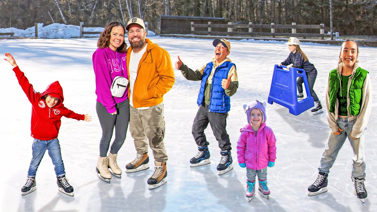 ❄️ Family Ice Skating Fun + Food Challenge! | The Awesome Lawsons ❄️