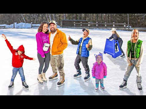 ❄️ Family Ice Skating Fun + Food Challenge! | The Awesome Lawsons ❄️