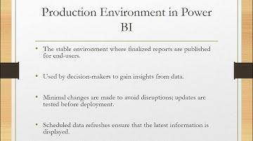 Development vs Production Environments in PowerBI