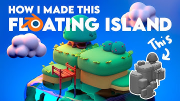 Isometric Floating Island Speed Modeling in Blender 3D
