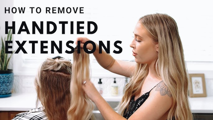 Invisible Bead Hair Extensions [BEST TIPS TO REMOVE, INSTALL & COLOR HAND  TIED WEFT EXTENSIONS] 