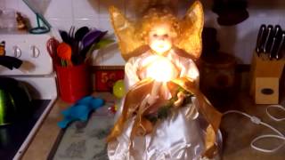 Vintage 19 Santa's Best Animated Collectible Angel With Lighted Candle