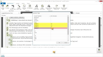 axesPDF QuickFix – Rename tags through the whole document