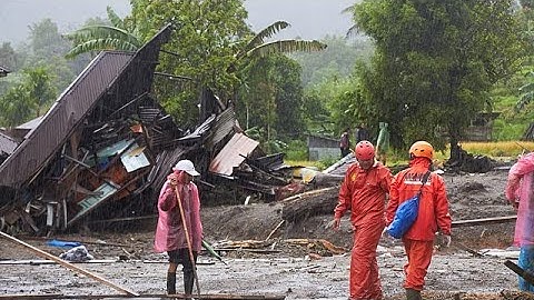 Aerial footage shows devastation from flash floods and landslides in Indonesia