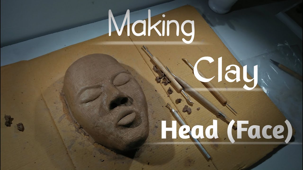 Sculpting female head in clay. Tutorial how to sculpt in a water based  clay. 