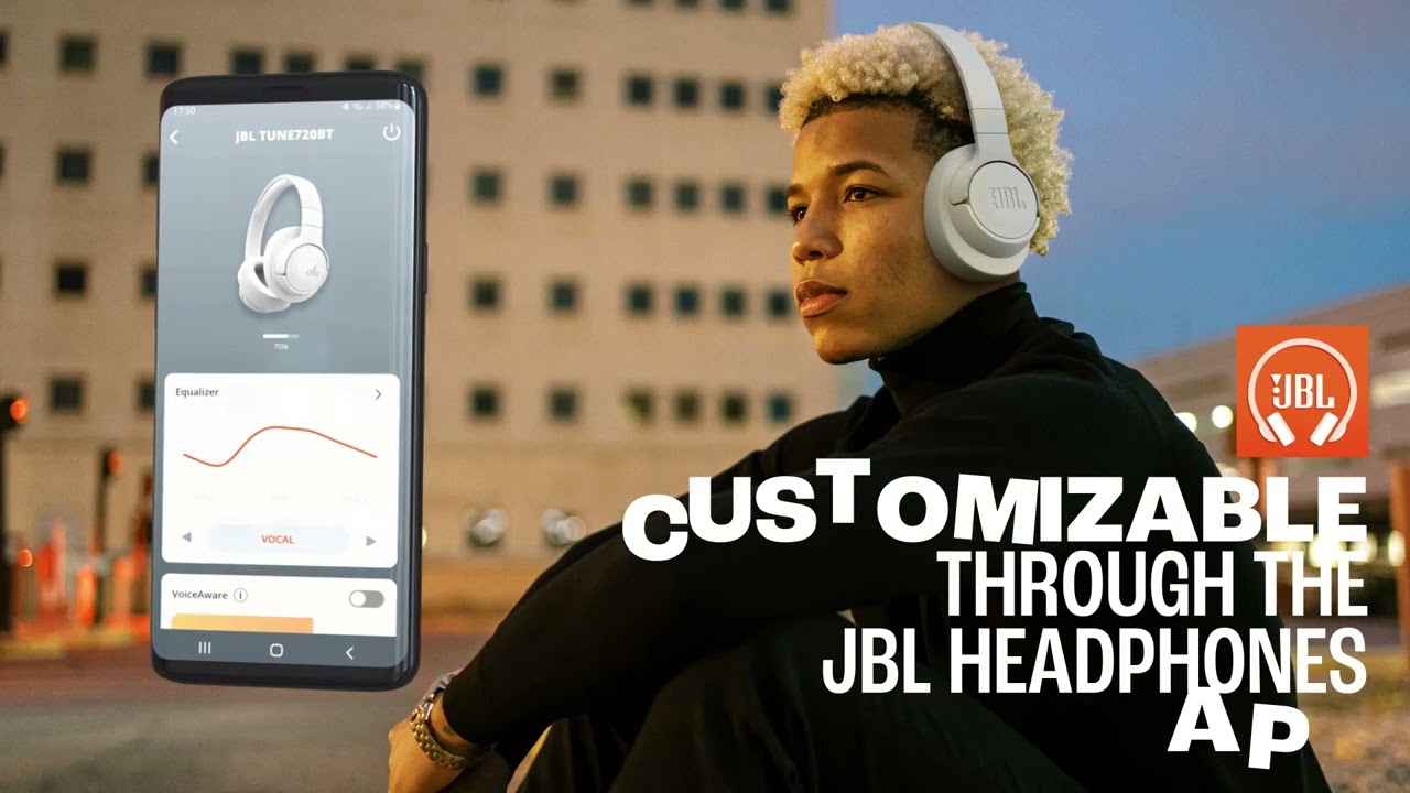 JBL Tune 720BT Wireless Over-Ear Headphones - Black