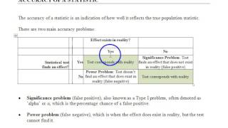 Accuracy of a Statistic - Maths QnA