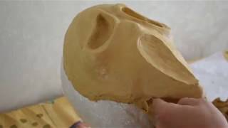 Лепка из пластилина и подготовка к созданию маски из фильма Крик