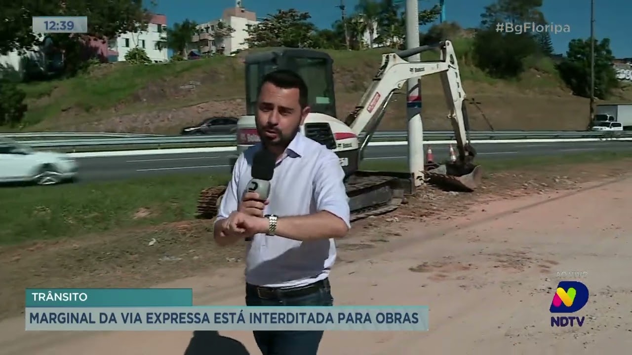 Marginal da via expressa em Florianópolis está interditada para obras