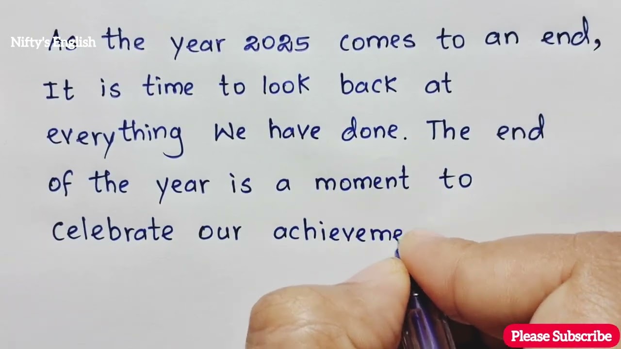 Year End 2025 Essay in English | Year-End Reflection for Students | Nifty’s English