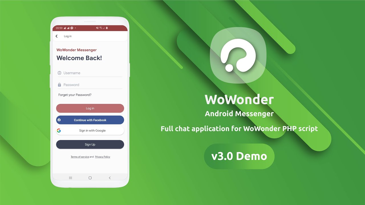 ⁣WoWonder Android Mobile Messenger Demo On Samsung Device (Version 3.0)