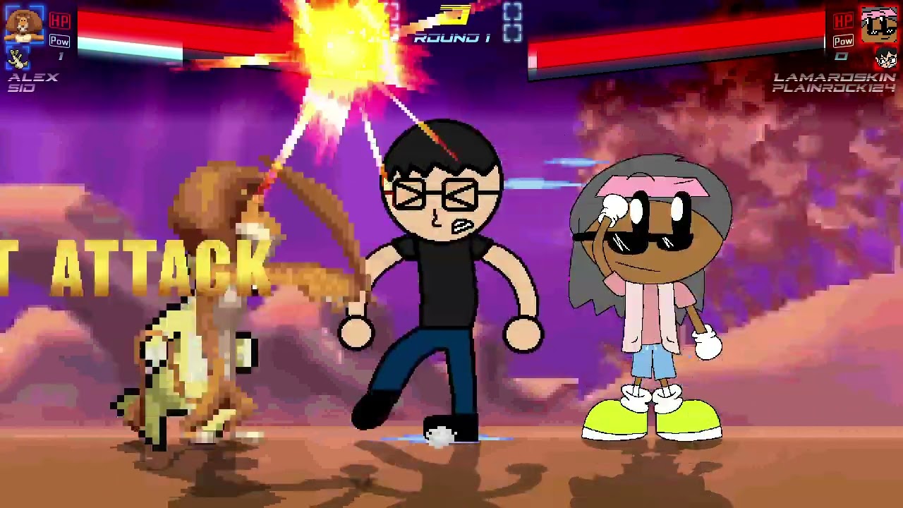 Mugen Battle - Alex (Me) and Sid VS Lamaroskin and Plainrock124