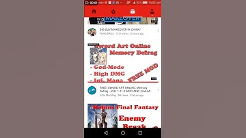 Sword art online memory defrag Apk Mod