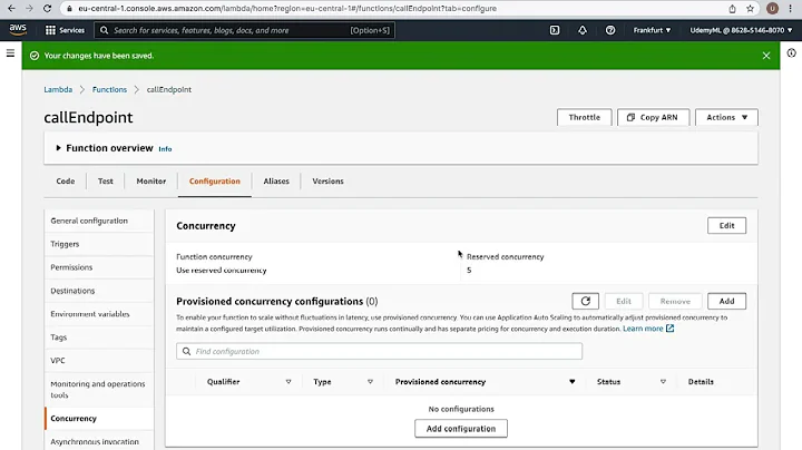How to set up Lambda Concurrency in AWS
