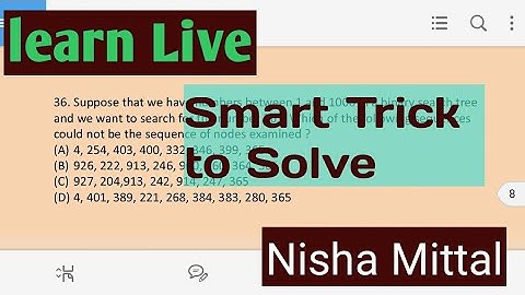 NTA NET Computer Science Binary Search Tree