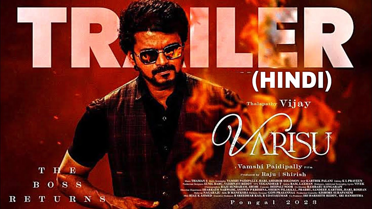 VARISU Official trailer Hindi || Varisu Official hindi Release Date Announcement|| Thalapathy vijay