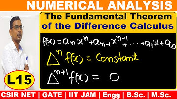 #15 The Fundamental Theorem of the Difference Calculus in Hindi | Numerical analysis in Hindi