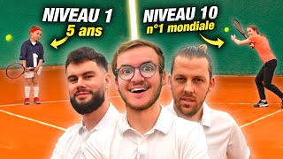 Affronter des joueurs de tennis du niveau 1 a? 10 : qui les battra tous ?