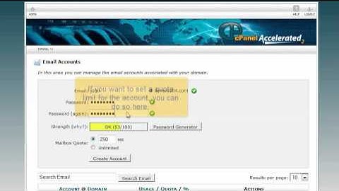 How to create a POP email account in cPanel