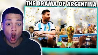 AMERICAN NBA FAN REACTS TO LIONEL MESSI - The Drama Of Argentina!!