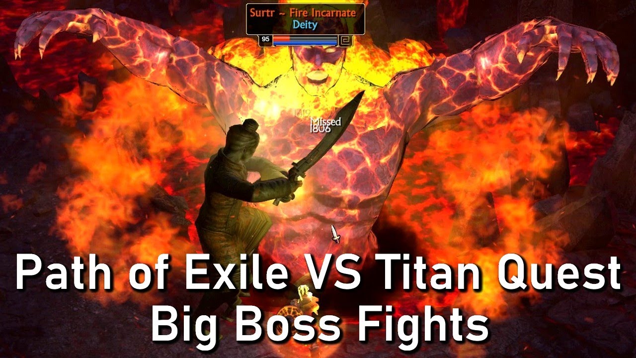 Path of Exile VS Titan Quest - BIG BOSS FIGHTS!