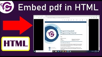 Embed PDF Files in HTML Web Pages Using Embed