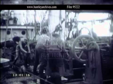 Repairs to Sailing Ship After Enduring an Atlantic Storm, 1938 - Film 95222