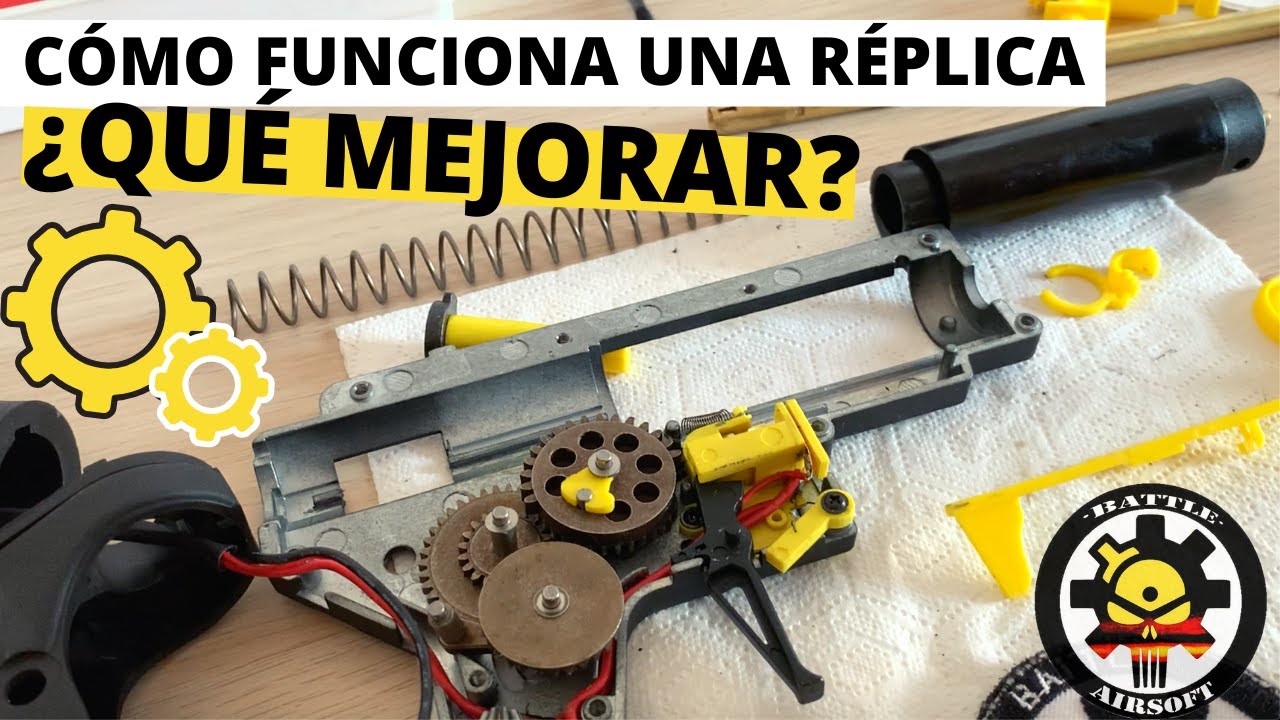 Cómo FUNCIONA una réplica eléctrica de airsoft y qué INTERNOS mejorar  (Raccon) 