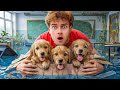 I Found 10 Lost Puppies At School! Watch as Topper Guild tracks down 