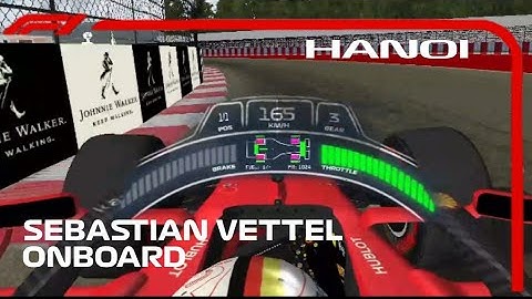 F1 Challenge 2020 Hanoi Vietnam Onboard with Sebastian Vettel  (TV hud Style)