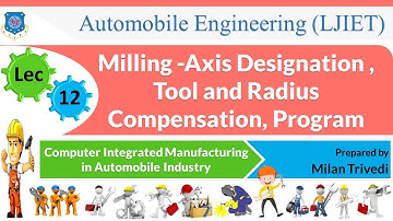 L 12 Milling -Axis Designation,Compensation I Computer Integrated Manufacturing in A.I. I Automobile