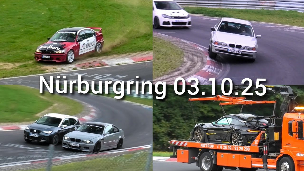 Nürburgring FAILS, CRAZY DRIVERS, CLOSE CALLS, DRIFT & ACTION! Touristenfahrten Highlights 03.10.25