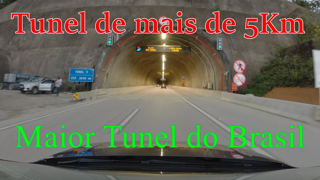 Subimos nova serra da rodovia dos tamoios no dia da inauguração o maior tunel do Brasil "5,55 Km"