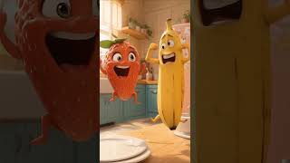 “Strawberry vs Banana – Sweet Battle 😂” #shorts #shortfeed #Cartoon Galaxy Express #ytshorts