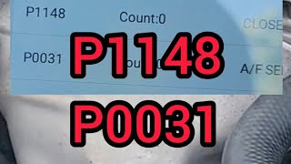 Nissan Rogue codes P1148, P0031 oxygen sensors. A/F ratio sensor B1S1