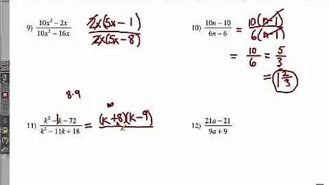 How to Simplify Rational Expressions: Problem Set 3