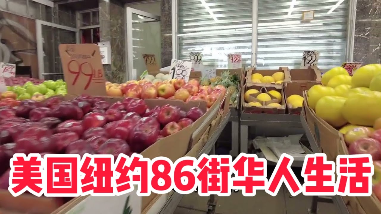 美国纽约布鲁克林86街华人生活 #唐人街