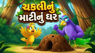 ચકલીનું માટીનું ઘર | The Sparrow's Mud House | Gujarati Moral Story | Navi Varta|Gujarati Cartoon