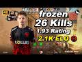 🔥frozen (26-10) 1.93 Rating | avg 2.0K ELO | Mirage POV | Jun 16, 2026