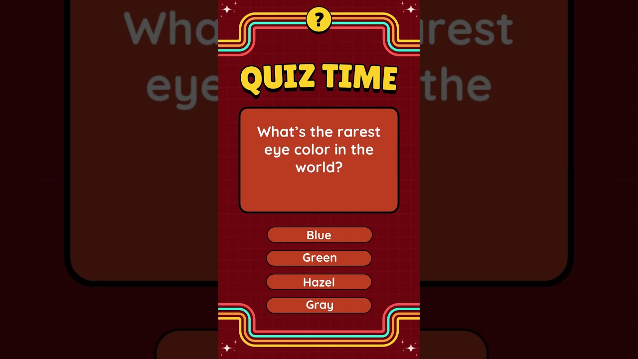 What’s the rarest eye color in the world?